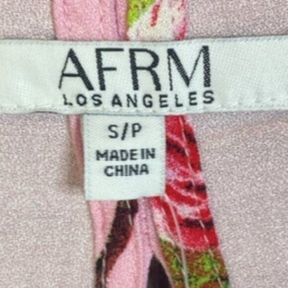 NWT AFRM Pink Joanna Smocked Waist Floral Mini Dress - Picture 4 of 7